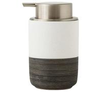 Distributeur de savon, Distributeur de savon moussant en céramique japonaise avec pompe dorée, 300 ml, for salle bain et cuisine (1 pièce)(White)