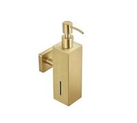 Distributeur de Savon Distributeur de Savon Mural en Acier Inoxydable for Salle de Bain, Bouteille de Lotion Simple, Noir, Argent, Or Distributeur Savon(Gold)