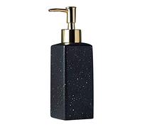 Distributeur de Savon Distributeur en céramique Distributeur de pompe d'évier de cuisine Distributeur de savon Pompe à savon avec tête de pompe dorée Distributeur simple de savon en céramique 11,8 oz