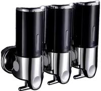 Distributeur de savon, distribution automatique de liquide, utilisation polyvalente, design mural, 3 noir