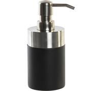 Distributeur de savon DKD Home Decor argenté noir acier inoxydable résine 7 x 7 x 17 cm