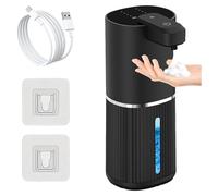 Distributeur de savon électrique sans contact USB C rechargeable IPX5 étanche pour usage domestique Distributeur de savon de salle de bain