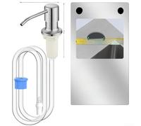 Distributeur de savon en ABS pour éviers de cuisine avec tuyau en silicone de 1 mètre, bec rotatif à 360 degrés, compatible avec support sans perçage de 26 à 40 mm, plusieurs couleurs, action rapide à