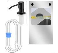 Distributeur de savon en ABS pour savon liquide pour les mains ou la vaisselle avec tuyau en silicone de 1 mètre et pièces de contact en acier inoxydable (I)