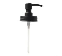 Distributeur de savon en acier inoxydable pour bocaux, bouchon de pompe à savon liquide, couvercle de bouteille résistant à la rouille, compatible avec les liquides épais, shampooing argenté mat (noir