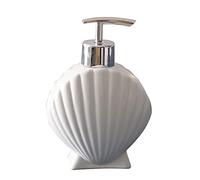 Distributeur de savon en céramique de petite capacité pour la maison, la salle de bain, la chambre à coucher, le voyage, bouteille de lotion liquide, blanc et rose, 280 ml/9,8 oz, distributeur pour sa