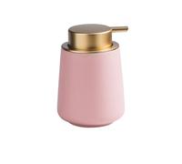 Distributeur De Savon en Céramique, Distributeur De Savon pour Les Mains avec Tête De Pompe Dorée, Distributeur De Pot Liquide Rechargeable De 400 ML pour Lotions, Savons Liquides Aux Huiles Essen