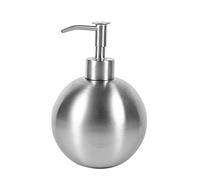 Distributeur de Savon en Forme de Boule en Acier Inoxydable de 500 ML, Pompe, Récipient de Shampoing Liquide avec Recharge Facile pour Salles de Bains ou Cuisines, Excellent