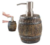 Distributeur de savon en forme de tonneau - 400 ml - Flacon pompe à lotion rechargeable - Système de distribution anti-fuite - Design durable - Pompe facile à presser - Solution de rangement