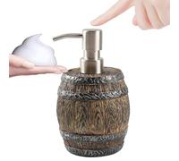 Distributeur de savon en forme de tonneau, distributeur de savon vintage en bois, pompe à savon style tonneau, distributeur de savon de ferme, distributeur de savon de salle de bain, baril de cuisine