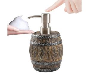 Distributeur de savon en forme de tonneau, distributeur de savon vintage en bois, pompe à savon style tonneau, distributeur de savon de ferme, distributeur de savon de salle de bain, baril de cuisine