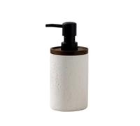 Distributeur de Savon en Grains Noyer avec Corps travertin Accueil(Blanc)