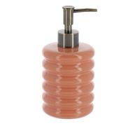 Distributeur de savon en grès façon années 70 400 ml terre de sienne - Tendance