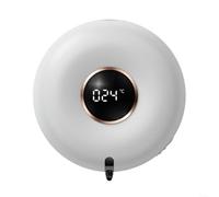 Distributeur de savon en mousse à montage mural, 280 ml, rechargeable, mains libres, pompe à savon automatique avec affichage de la température pour salle de bain et cuisine