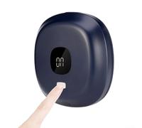 Distributeur de savon en mousse sans contact avec capteur infrarouge, design mural avec affichage de la température ambiante, distributeur automatique de savon pour cuisine et salle de bain (bleu)