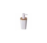 Distributeur de savon en polystyrène et bambou diamètre 7,5x h17,5 cm