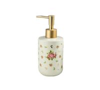 Distributeur de Savon en Porcelaine Florale Vintage, Bouteille à Pompe de Lotion en céramique, Distributeur de Gel Douche de shampoing imprimé Rose décoratif pour Salle de Bain