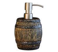 Distributeur De Savon en Tonneau en Bois Rustique - Distributeur De Savon Vintage 400 ML | Distrıbuteur De Savoń Rechargeable, Buse Én Acier Inoxydable pour Laa Décoration De La Maison, De La Salle