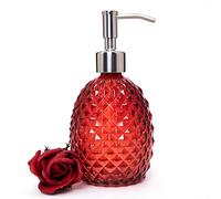 Distributeur de Savon en Verre Transparent avec Pompe, 340,2 g, Distributeur de Savon à Vaisselle/Savon pour Les Mains, Savon à lessive, Distributeur de Liquide Rechargeable pour Salle de Bain