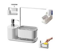 Distributeur De Savon, Ensemble de cuisine avec plateau et porte-éponge, nouveau plat torchon, décor salle bain moderne, 2025(White2)