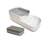 Distributeur de savon et porte-éponge pour cuisine | Porte-éponge 2 en 1 - Distributeur de savon liquide, pour les familles, les parents, les propriétaires, la maison, l'appartement, le café, le