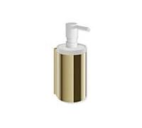 Distributeur de savon Hewi System 162 avec support mural 162.06.11570CK, verre cristal satiné / acier inoxydable, laiton poli