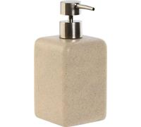 Distributeur de savon Home ESPRIT Crème Résine argentée Polyéthylène 8 x 8 x 18 cm