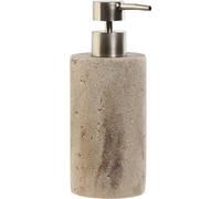Distributeur de savon Home ESPRIT Crème Résine argentée Polyéthylène Marbre 7 x 7 x 17,5 cm