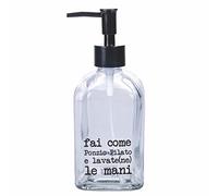 Distributeur de Savon Liquide 410 ML en Verre Transparent, S.P.Q.eRe