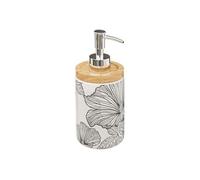Atmosphera Distributeur de savon liquide Blackflora - Noir et Blanc - Blanc G