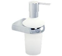Distributeur de savon liquide Bravat Metasoft 818910, plastique finition satinée, chromé