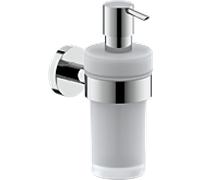 Distributeur de savon liquide Bravat Varuna 778810, finition satinée, chromé, à coller ou à visser