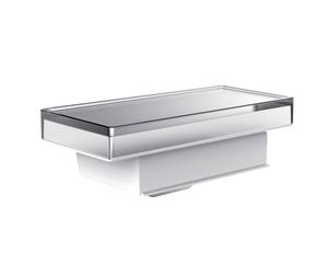 Distributeur de savon liquide de liaison emco pour rampe, gobelet en verre cristal, intérieur dépoli, env. 250 ml, chromé, 182100004