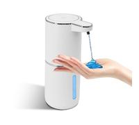 Distributeur de savon liquide, distributeur de savon automatique, 400 ml, sans contact, rechargeable par USB, distributeur de savon électrique réglable à 4 niveaux, pour salle de bain, cuisine, hôtel