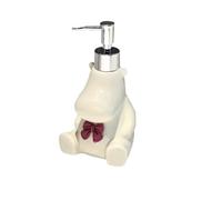 Distributeur de Savon Liquide Distributeur de Savon Hippo : Flacon à Pompe élégant for recharges Luxe en Gel Douche et détergent lessive(Blanc)