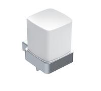 Distributeur de savon liquide emco loft, mural, avec gobelet, verre cristal satiné, 052100103, Couleur: chrome