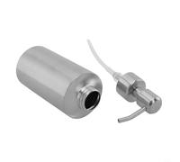 Distributeur de savon liquide en acier inoxydable 304 avec mécanisme de pompe, convient pour salle de bain et cuisine, grande ouverture pour recharge et construction (250 ml)