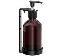 Distributeur de savon liquide en acier inoxydable 304 avec support mural fixe et couvercle verrouillable conçu pour plus de durabilité et de contrôle (D)