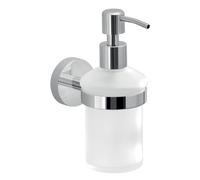 DISTRIBUTEUR DE SAVON LIQUIDE FIXATION MURALE AVEC DOSEUR EN MÉTAL CHROMÉ SPARTA