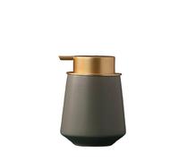 Distributeur de Savon Liquide Moderne en céramique au Design Gris Droit décoratif pour Cuisine et Salle de Bain