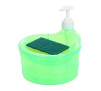Distributeur de savon liquide - Pompe à savon 2 en 1 - Distributeur automatique de savon - Distributeur de savon de comptoir - Recharge instantanée de savon - Porte-éponge - Gadget durable pour évier