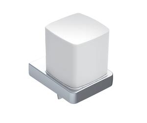 Distributeur de savon liquide tendance emco, avec gobelet en verre cristal, satiné, env. 155 ml, chromé, 022100101