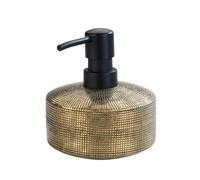 Wenko Distributeur de savon Rivara - céramique 400 ml, rechargeable, dessins à la main, Or