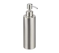 Distributeur de Savon, Lot de 2, Rechargeable, Salle de Bain, Cuisine, Pompe à désinfectant, Acier INOX, 300 ML, argenté