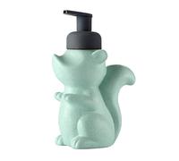 Distributeur de Savon Mignon Céramique Écureuil Distributeur Distributeur Savon Refilable Distributeur Bouteille Bouteille Pompe Pour Salle De Bains Blachttop, évier Distributeur de savon à main(D)