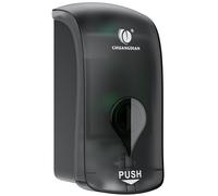 Distributeur de savon moussant à presser à la main, 1000 ml, rechargeable, en plastique ABS durable, pour usage commercial et domestique, noir semi-transparent CHUANGDIAN