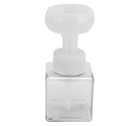 Distributeur de savon moussant, flacon pompe à mousse de 250 ml, portable, rechargeable, réutilisable, distributeur de savon liquide en forme de fleur pour salle de bain, cuisine, (Transparent)