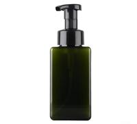 Distributeur de savon moussant rechargeable de 450 ml pour salle de bain et cuisine, bouteille en plastique réutilisable pour shampooing, gel douche, savon pour les mains, compatible (vert)