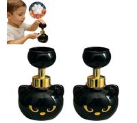 Distributeur de Savon Mousse en Forme Patte Chat, Flacon Pompe Fleur, moussant Noir for Chaton, Rechargeable, Cadeau for Amoureux des Chats