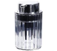 Distributeur de savon mousse pour salle de bain et cuisine, distributeur de liquide en plastique PET avec ouverture de recharge à large goulot, 8 x 7 x 12,7 cm, gris et transparent (transmis)